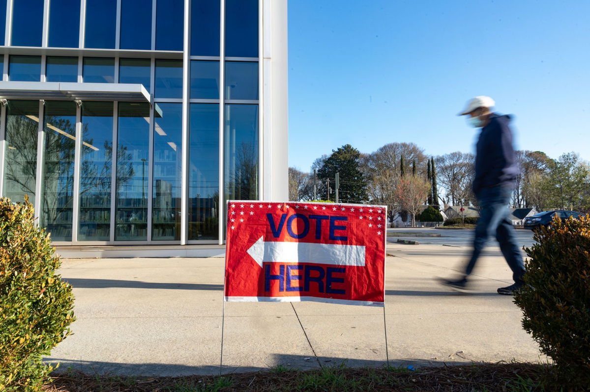 <i>Megan Varner/The Washington Post/Getty Images/File via CNN Newsource</i><br/>Voters cast ballots in Georgia's primary election on March 12