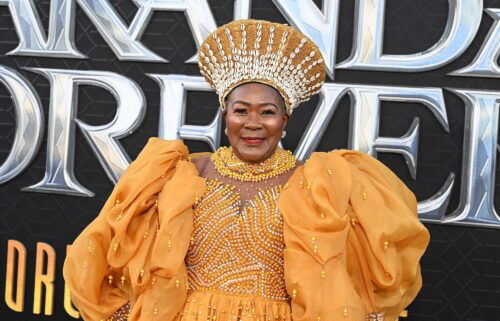 Connie Chiume seen at the world premiere of Marvel Studios' "Black Panther: Wakanda Forever" in Los Angeles in 2022