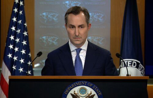 State Department Spokesperson Matthew Miller speaks during a press briefing on August 7.