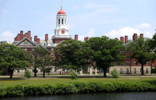 A view of the campus of Harvard University in July 2020