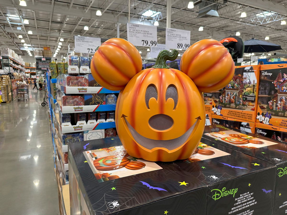 <i>David Zalubowski/AP via CNN Newsource</i><br/>A Halloween decoration made by Disney sits on display for shoppers in a Costco warehouse Sunday