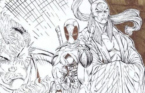 The original cover art for Rob Liefeld's "The New Mutants #98