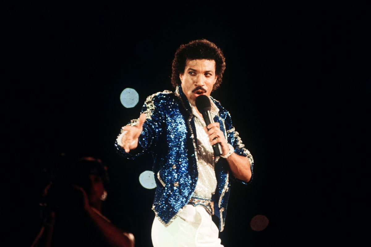 <i>S&G/PA/Getty Images via CNN Newsource</i><br/>Lionel Richie performed in an unforgettable beaded jacket during the closing ceremony of the 1984 LA Olympics.