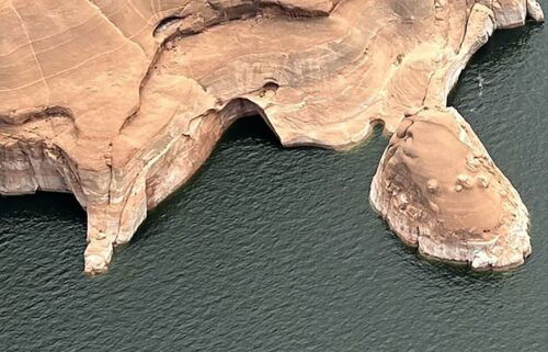 Glen Canyon's Double Arch area is seen on August 9 after the collapse a day earlier.