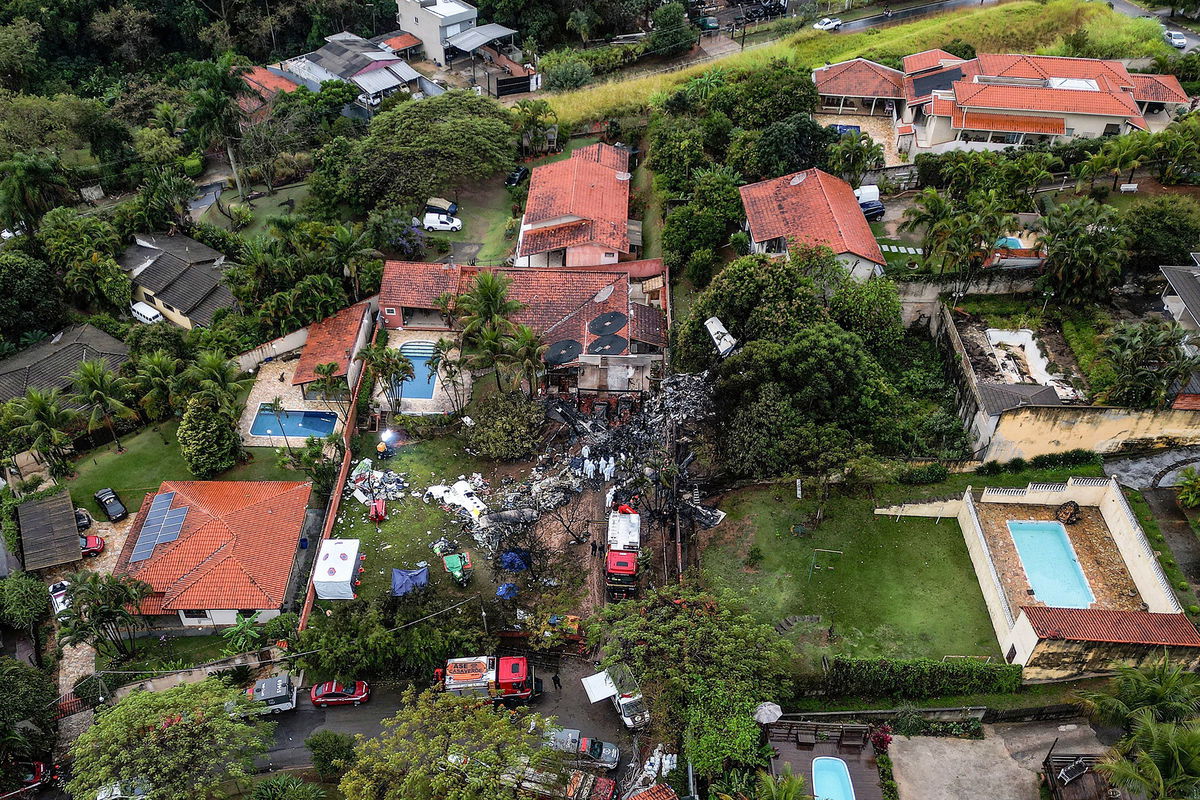 <i>Nelson Almeida/AFP/Getty Images via CNN Newsource</i><br/>All 62 bodies have been recovered from the site of the deadly plane crash outside São Paulo on August 9