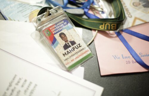 Mugdho’s brothers have kept the lanyard he was wearing when he was shot during protests in Bangladesh.