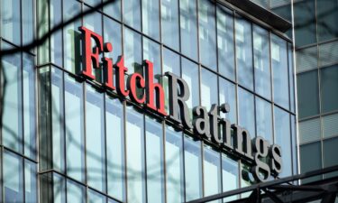 Fitch Ratings at the heart of Canary Wharf financial district on 6th February 2024 in London