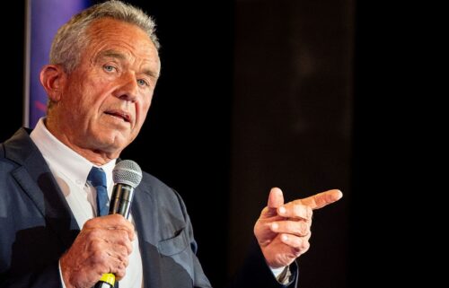 Independent presidential candidate Robert F. Kennedy Jr. speaks to attendees during a campaign rally at Brazos Hall on May 13