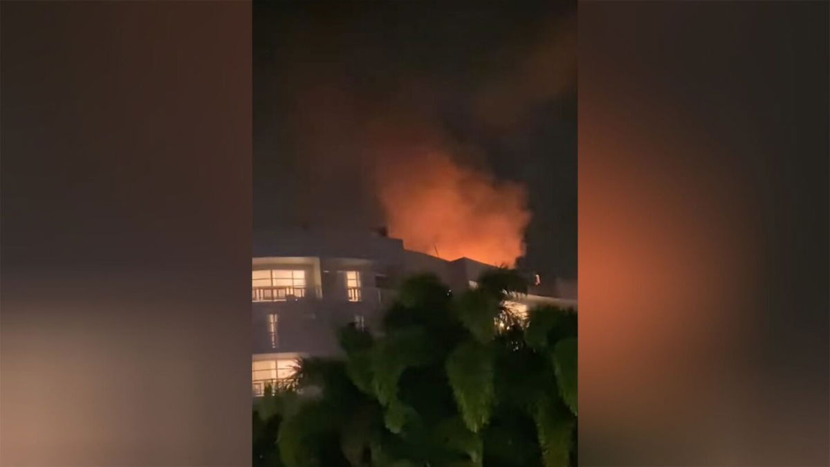 <i>Courtesy Veronica Knight via CNN Newsource</i><br/>Witness Veronica Knight heard two explosions when the helicopter hit the Cairns hotel on Monday