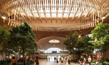 Portland International Airport in Oregon went all-in with a back-to-nature feel for its main terminal