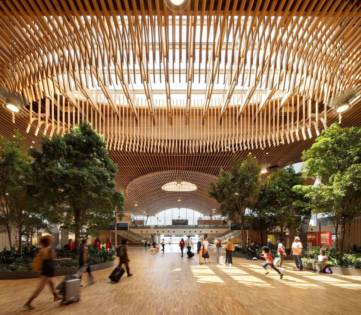 <i>Ema Peter via CNN Newsource</i><br/>Portland International Airport in Oregon went all-in with a back-to-nature feel for its main terminal