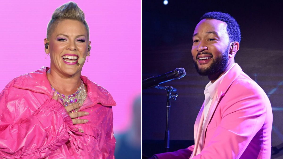 <i>Getty Images via CNN Newsource</i><br/>Pink and John Legend.