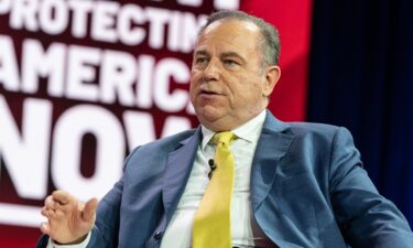 Newsmax chief Chris Ruddy speaks at the CPAC conference in Washington in March 2023.