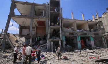 People have returned to areas east of Deir Al Balah in central Gaza this week to find buildings in ruins.