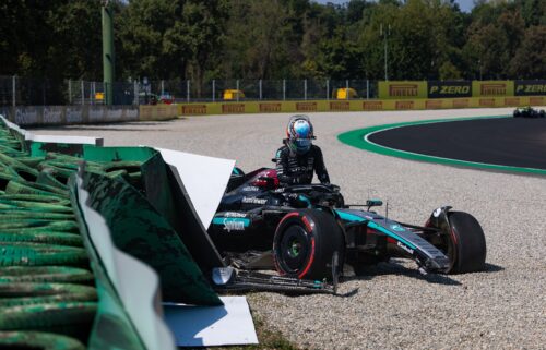 Antonelli crashed during practice ahead of the Italian Grand Prix.