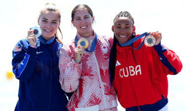 Gold medalist Katie Vincent of Canada