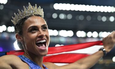 Sydney McLaughlin-Levrone after winning gold in the 400m hurdles