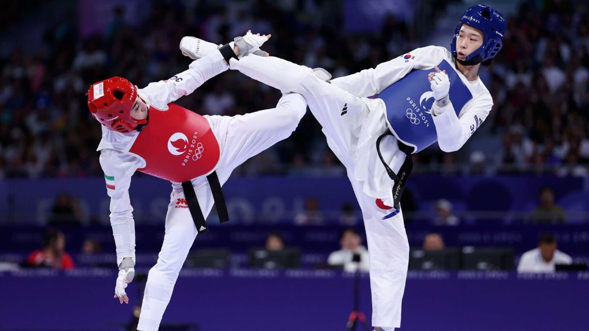 Kim vs. Kiyanichandeh in featherweight taekwondo gold medal bout at 2024 Paris Olympics