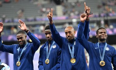 Team USA men's 4x400m relay team receives gold at 2024 Paris Olympic Games