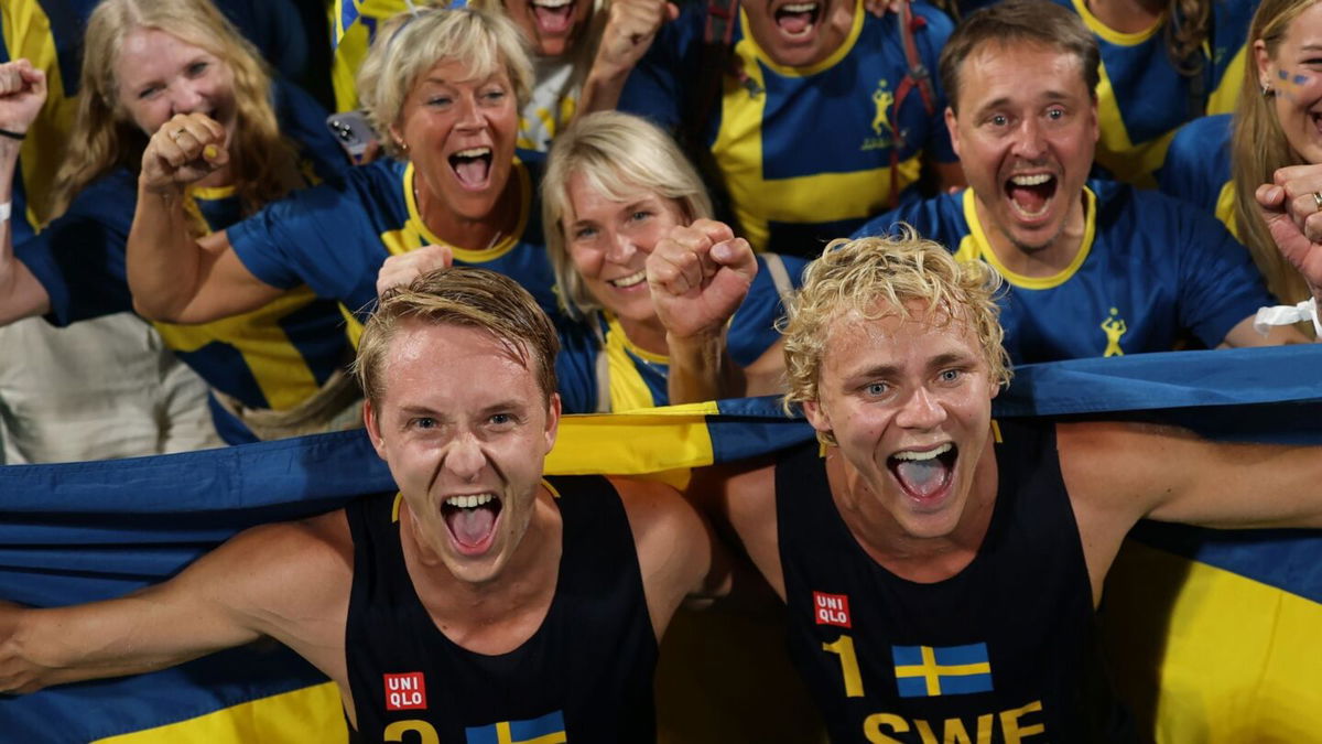 Sweden defeats Germany for first-ever beach volleyball gold