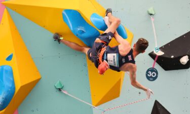 Toby Roberts climbs