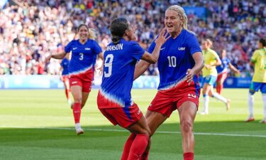 U.S. women's soccer team players celebrate