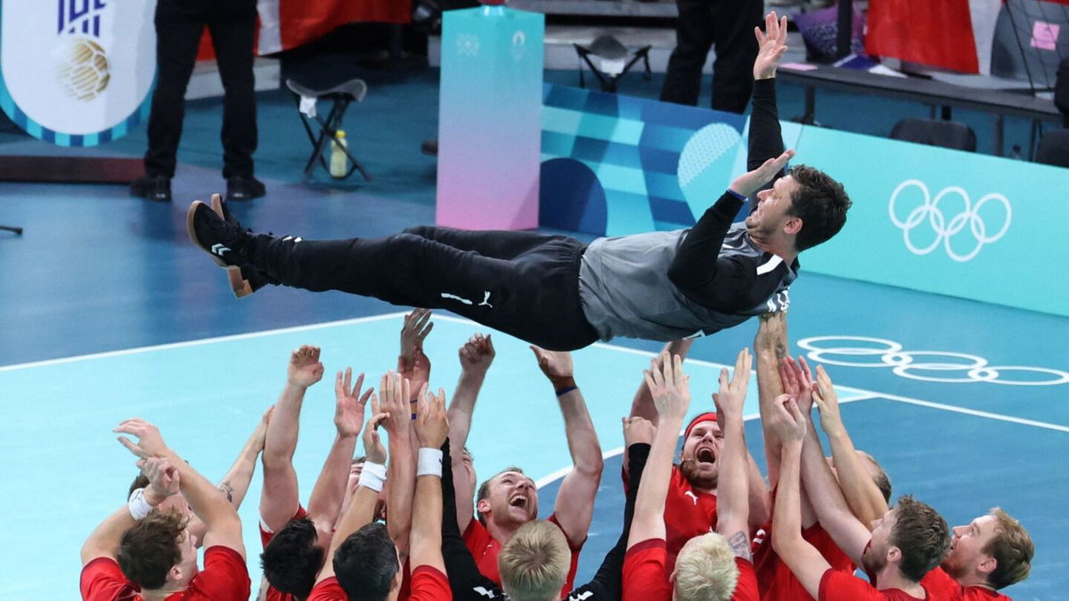 Denmark players celebrate after win in gold final