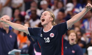 Norway player celebrates after winning a match