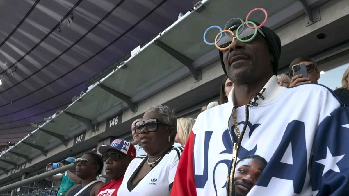 Snoop Dogg and Mike Tirico at 2024 Olympic Games