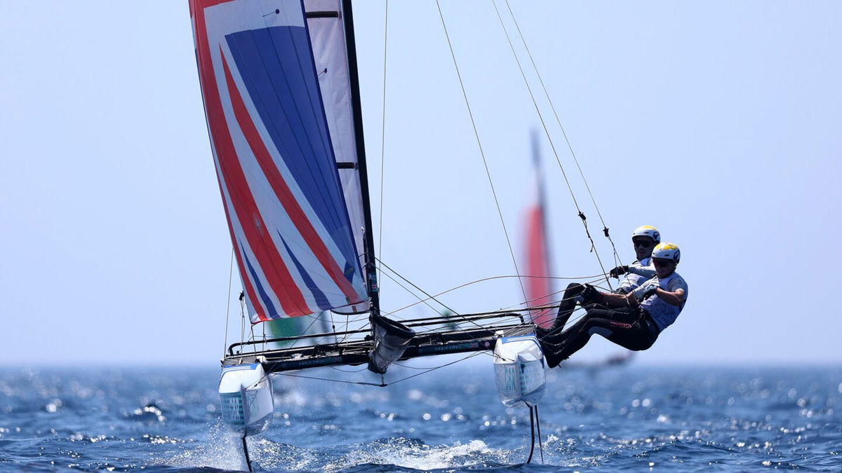 Mixed multihull sail boat.