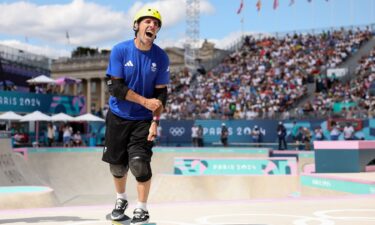 Andy Macdonald celebrates