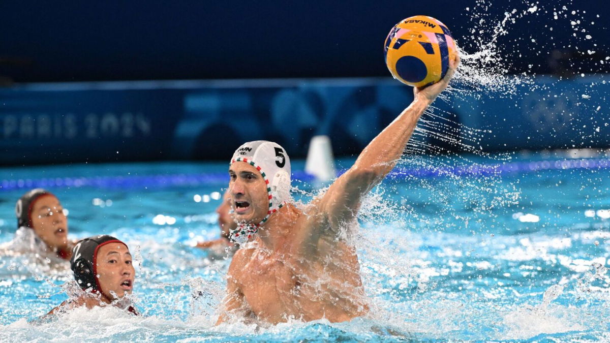 Hungary vs. Japan water polo Paris 2024 Olympic Games.