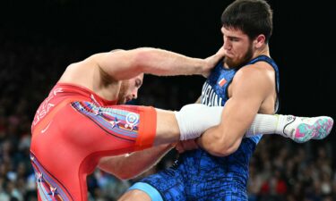 USA's wrestler Kyle Snyder in a SF match