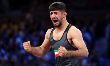 Iran's Saeid Esmaeili in the Gold Medal Match