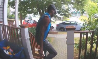 Person suspected of stealing packages from porches in Watertown.