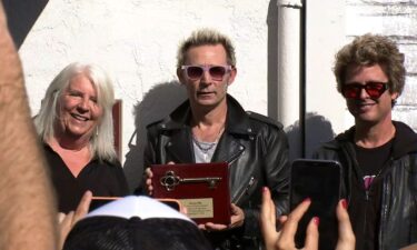 The group Green Day received the key to the city of Pinole in a ceremony held outside a 7-Eleven.