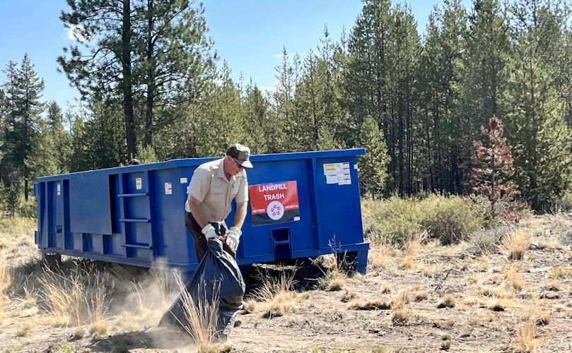 BLM volunteers La Pine illegal dumpsite cleanup 9-16-1