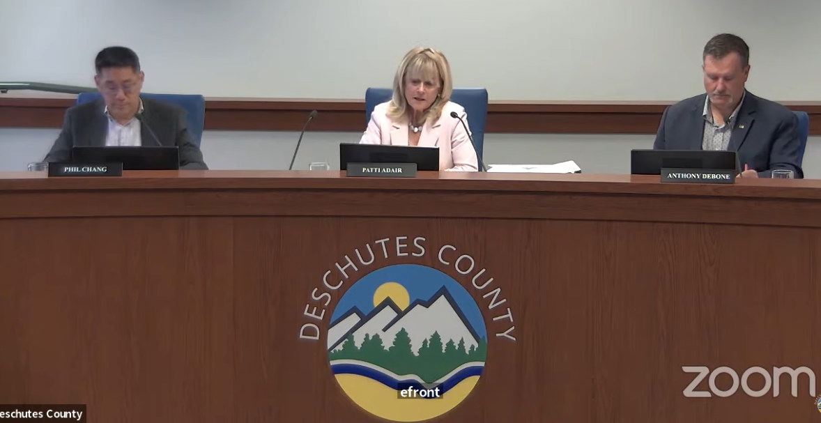 Deschutes County commissioners Phil Chang, Patti Adair and Tony Debone debated some contentious issues Wednesday.