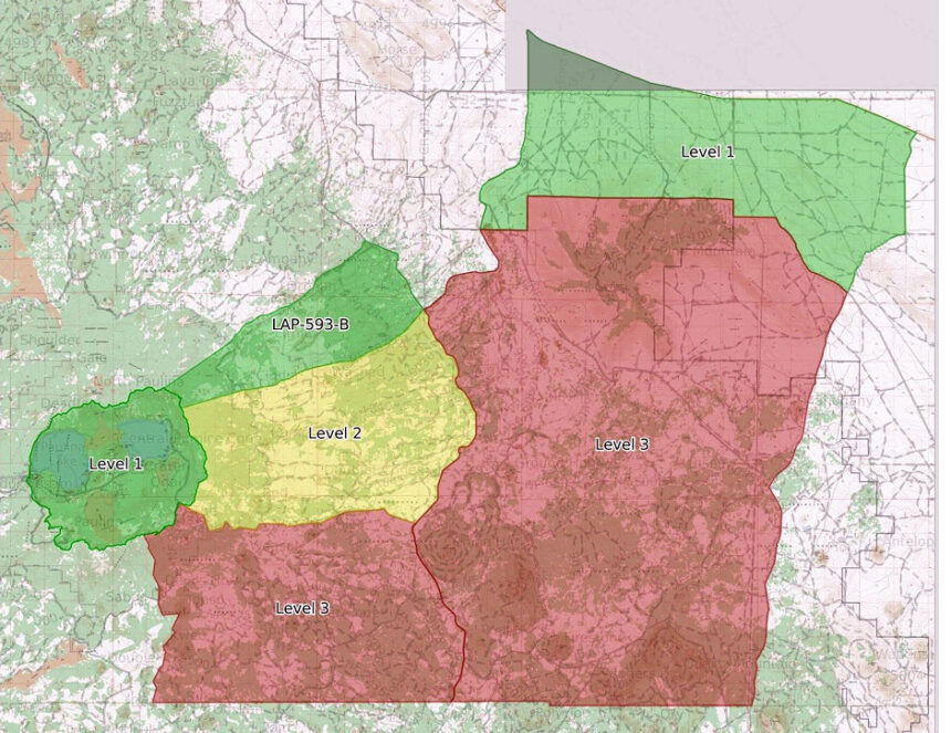 Firestone Fire expanded evacuation map DCSO 9-8