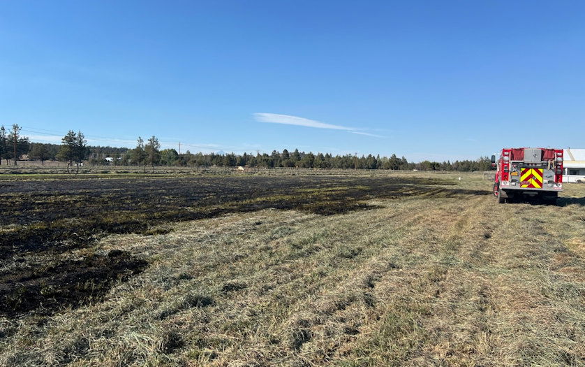 Hay field fire after Gerking Market Road Bend Fire 9-28