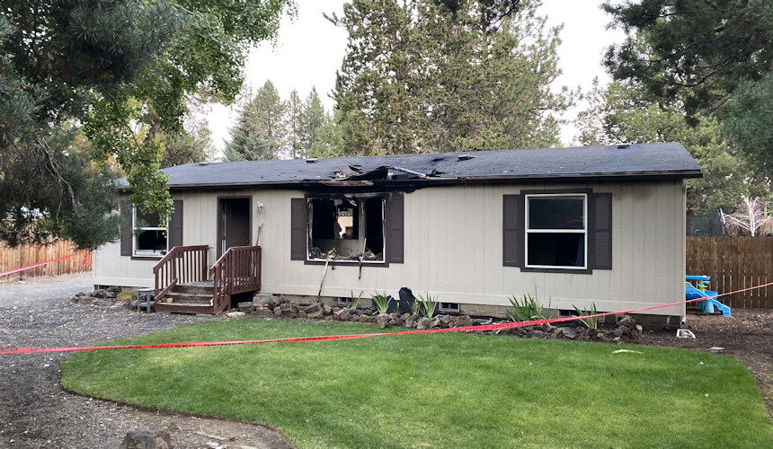 Fire hit manufactured home in Romaine Village Tuesday night