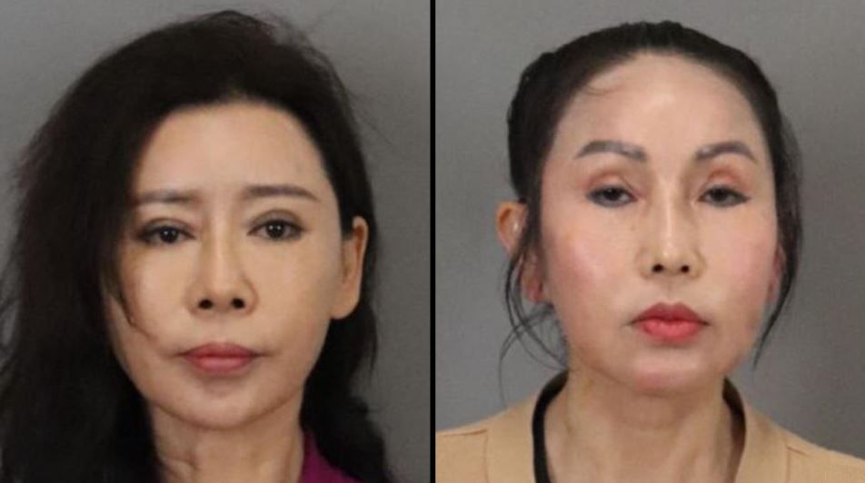 <i>San Jose Police/KPIX via CNN Newsource</i><br/>(L-R) Xiaohong Yang and Mei-Chen Juanwere arrested for alleged human trafficking after police said they found a brothel operating at a home in East San Jose.