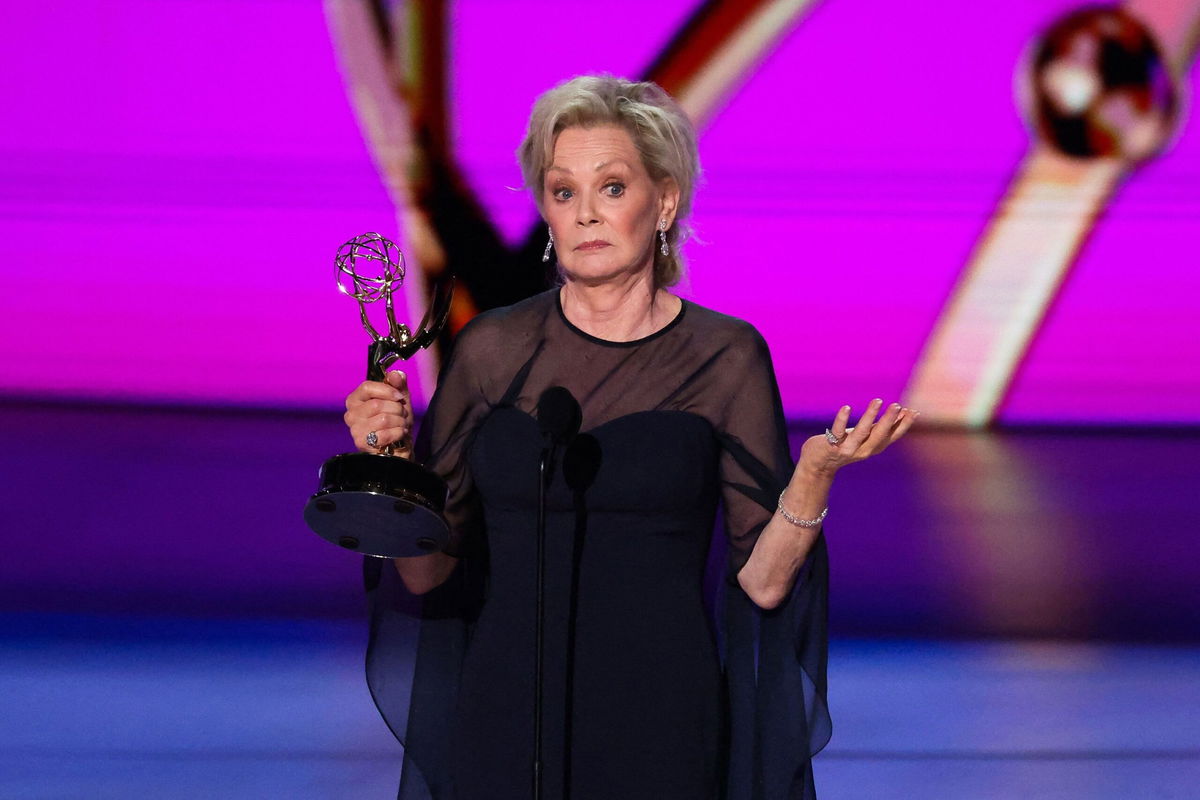 <i>Mario Anzuoni/Reuters via CNN Newsource</i><br/>Jean Smart accepts the award for best lead actress in a comedy series at the 76th Primetime Emmy Awards on Sunday