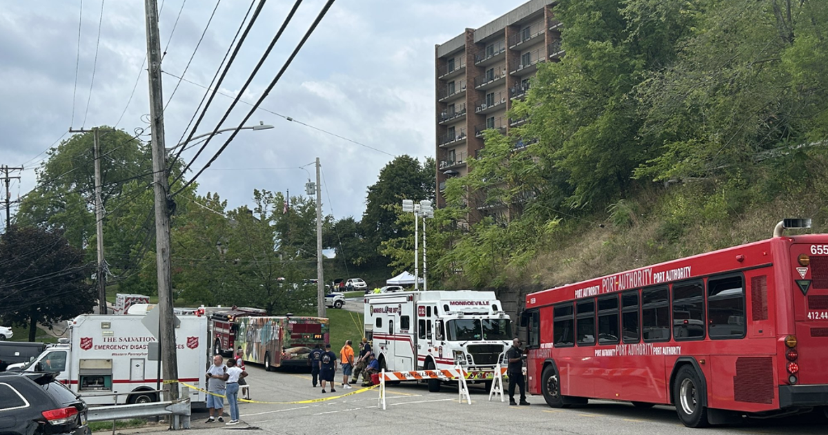 <i>KDKA via CNN Newsource</i><br/>Nearly 100 people were evacuated from a senior apartment tower in Penn Hills Saturday after an electric transformer exploded and caught fire.