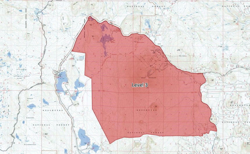 Level 3 evacuation Backside Fire Mt. Bachelor Deschutes SO 9-7-2