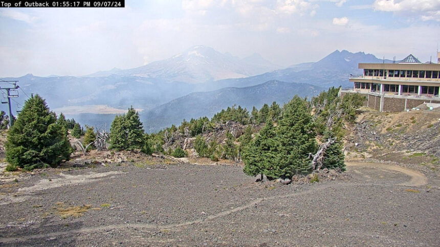 Mt. Bachelor Pine Marten Lodge fire smoke 9-7