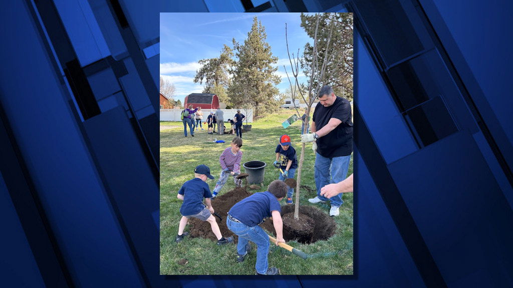 Tree-planting is just one of many activities undertaken by Central Oregon Scouts