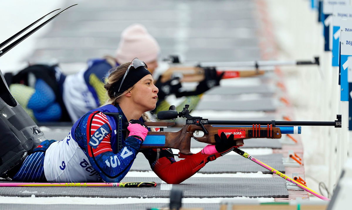 <i>Issei Kato/Reuters via CNN Newsource</i><br/>Oksana Masters competing in the Para Biathlon at Beijing 2022.