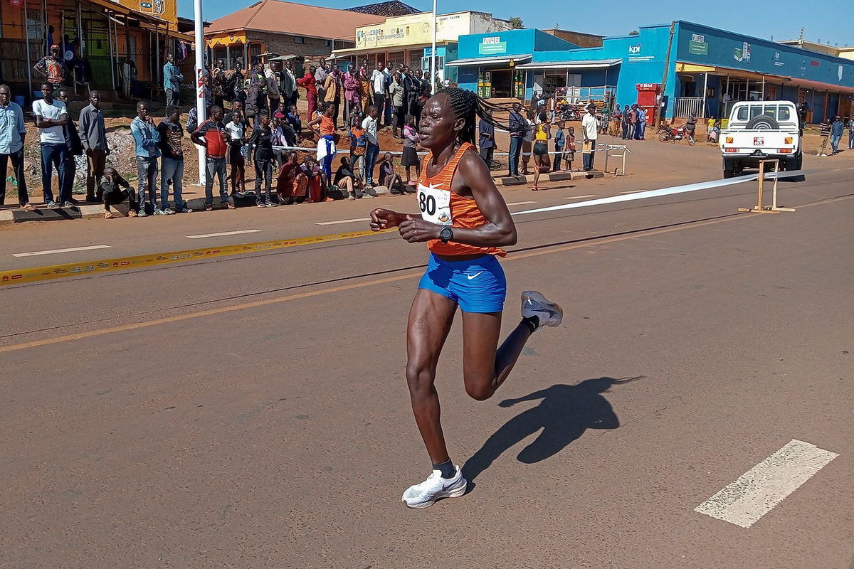 <i>AP via CNN Newsource</i><br/>Rebecca Cheptegei competes at the Discovery 10km road race in Kapchorwa