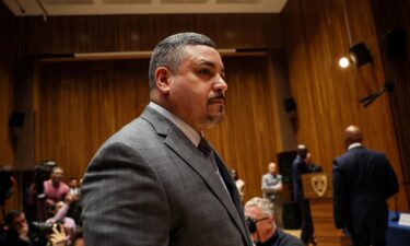 New York City Police Commissioner Edward Caban attends a news conference in New York City on April 3.